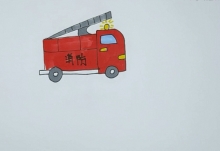 消防车简笔画怎么画 消防车的简笔画步骤图解教程