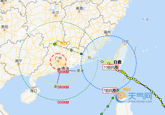 台风白鹿将在福建广东沿海登陆 具体时间可能在25日凌晨3~7时