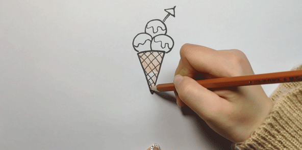 蛋卷冰激凌简笔画怎么画 蛋卷冰激凌的简笔画步骤图解教程