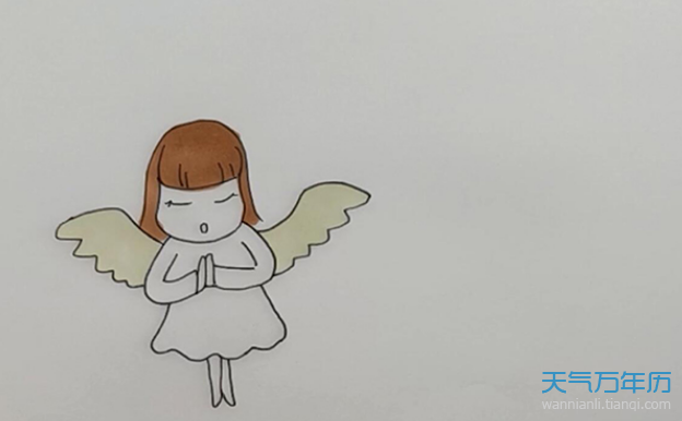 天使简笔画怎么画天使的简笔画步骤图解教程