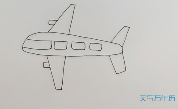 飞机简笔画怎么画 飞机的简笔画步骤图解