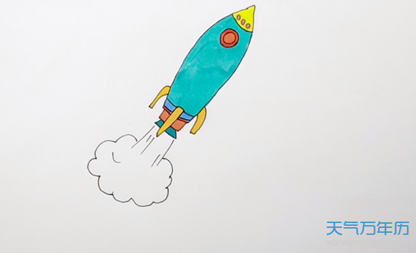 运载火箭简笔画怎么画 运载火箭的简笔画步骤图解教程