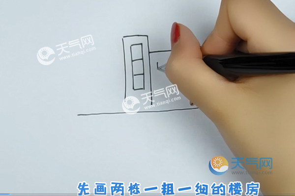 学校简笔画怎么画 学校的简笔画步骤图解教程