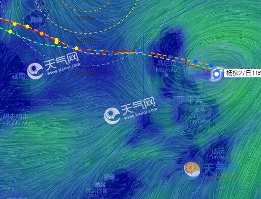 12号台风杨柳在哪里登陆 先袭击菲律宾后登陆或擦过海南