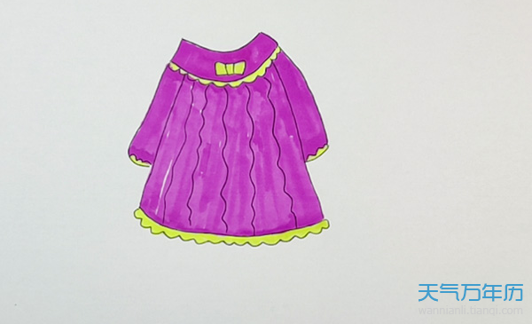 幼儿女孩服饰简笔画怎么画幼儿女孩服饰的简笔画步骤图解教程