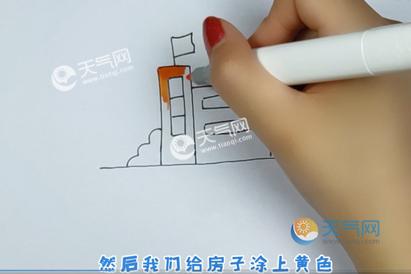 学校简笔画怎么画 学校的简笔画步骤图解教程