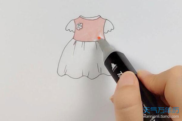 简笔画裙子怎么画裙子的简笔画步骤图解教程