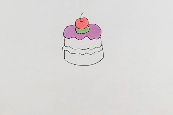 简笔画蛋糕怎么画 蛋糕的简笔画步骤图解教程