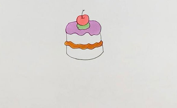 简笔画蛋糕怎么画 蛋糕的简笔画步骤图解教程