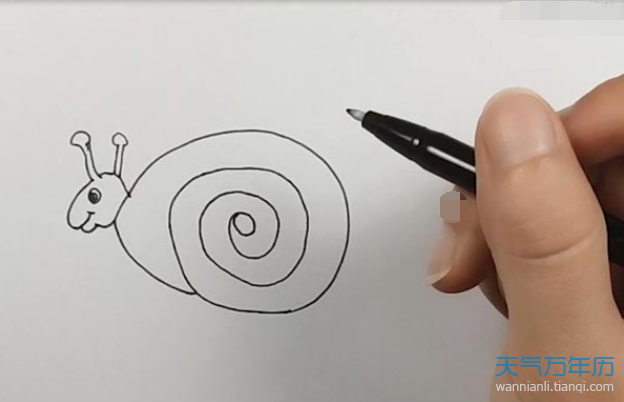 小蜗牛简笔画怎么画小蜗牛的简笔画步骤图解教程