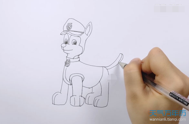 小警犬简笔画怎么画小警犬的简笔画步骤图解教程