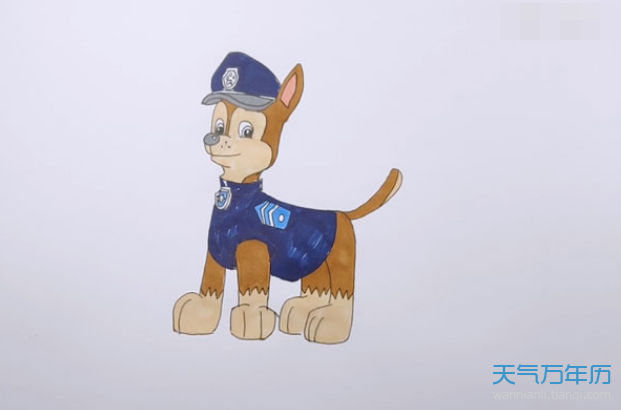 小警犬简笔画怎么画 小警犬的简笔画步骤图解教程