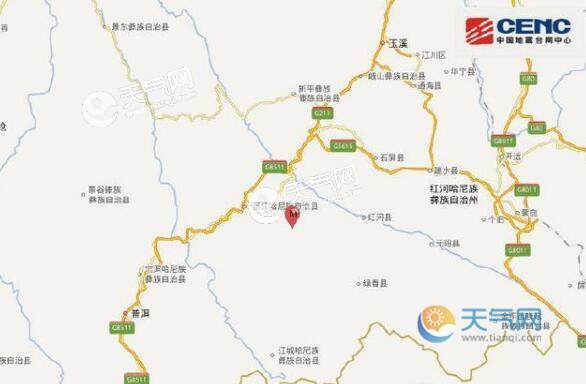 云南地震最新消息2020 玉溪市元江县突发3.9级地震