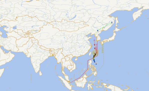 15号台风“法茜”路径图公布 法茜预计9月8日开始影响这国