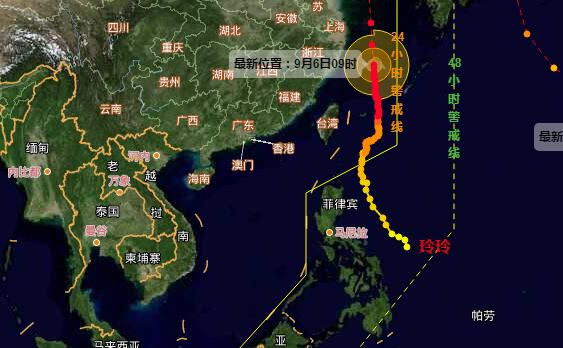 超强台风“玲玲”预计7日登陆辽宁 13号台风玲玲路径实时发布系统
