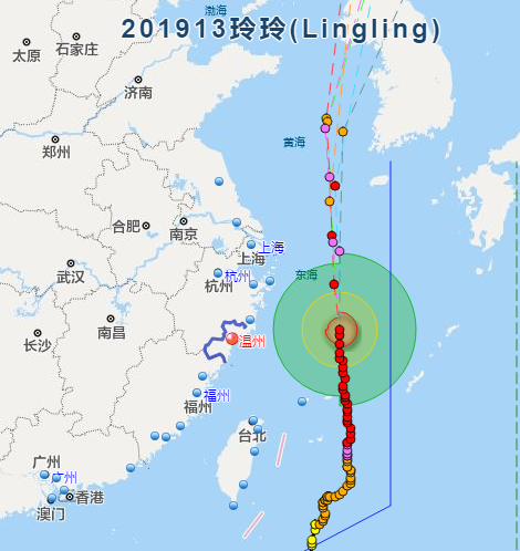 台风“玲玲”16级距浙江340公里 移速加快向辽宁迅速进发