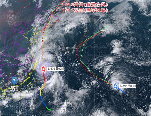 2019年15号台风路径实时发布系统 台风“法茜”已生成未来会去哪