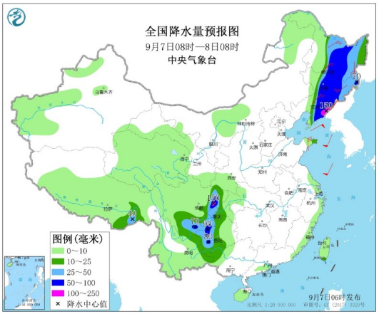 玲玲今日晚入东北地区 将带来一轮强降雨天气