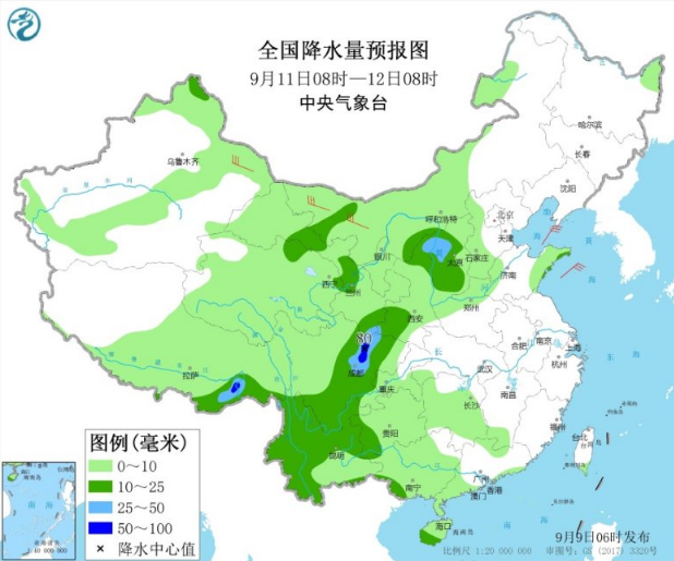 贵州云南四川多地现大雨 江南江汉等地有35℃-37℃高温