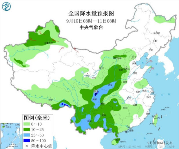 贵州云南四川多地现大雨 江南江汉等地有35℃-37℃高温