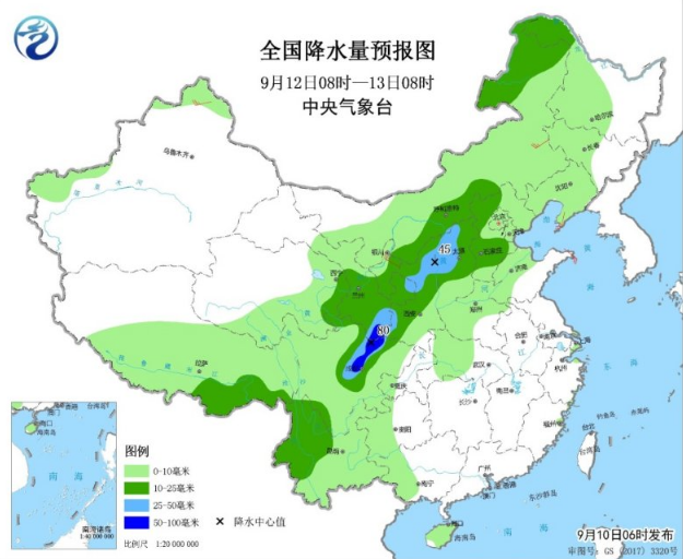 四川西部北部大暴雨 西北大风降温南方37℃高温