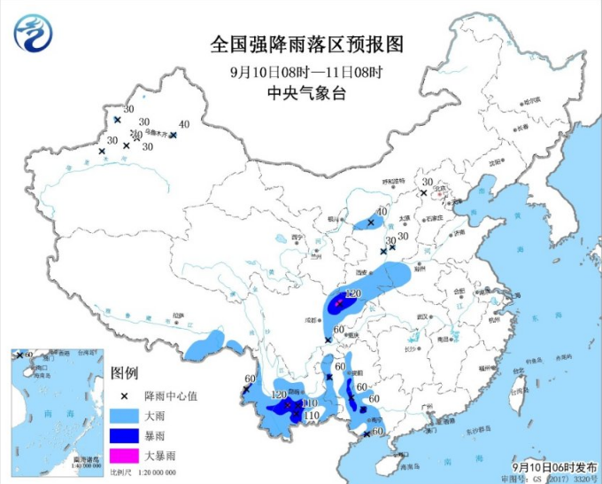 暴雨预警持续：四川云南成大暴雨“重灾区”