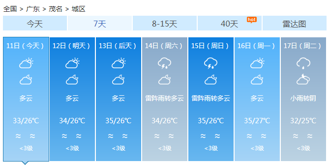 广东中秋节前夕多雷雨天气 秋老虎威力惊人热到中秋