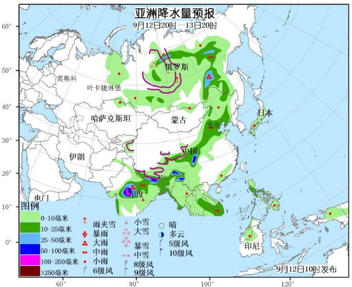 9月12日国外天气预报 北美五大湖仍有大暴雨