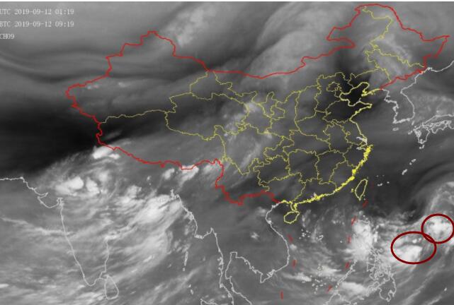 16号台风“琵琶”发展情况 2019年16号台风高清卫星云图