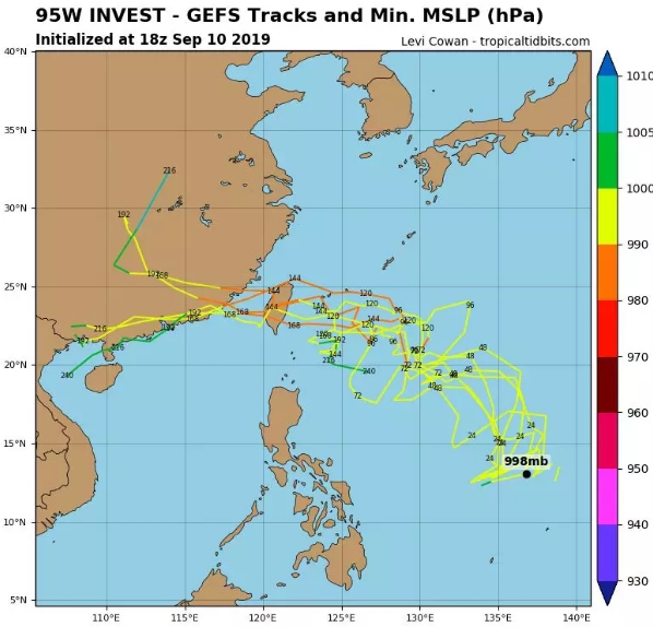 16号台风路径难料：台湾日本都有可能是登陆地