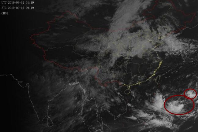 16号台风“琵琶”发展情况 2019年16号台风高清卫星云图