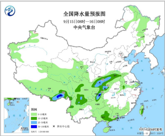 华南江南地区有高温天气 四川北部山西南部有强降雨