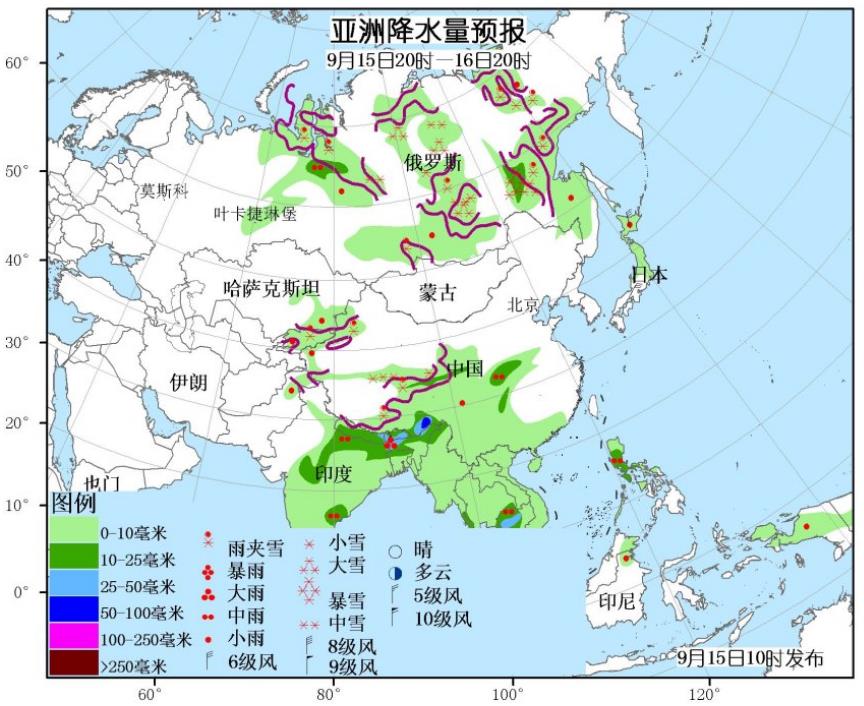 9月15日国外天气预报 北美西海岸强降水仍然存在