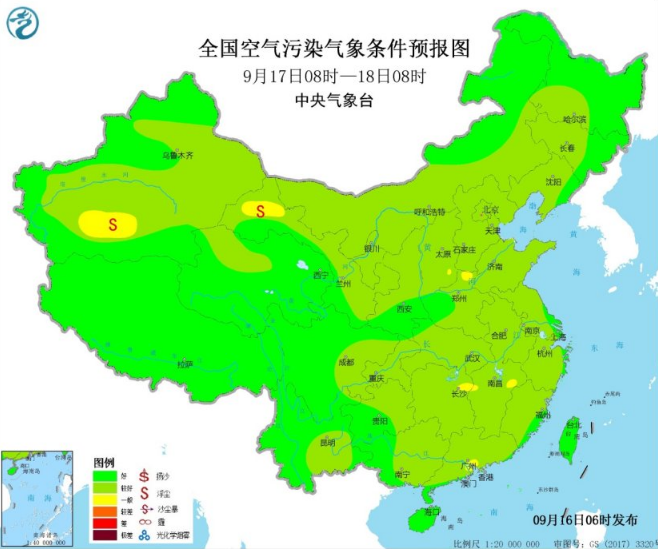 全国空气质量最新预报：大部地区以优良为主