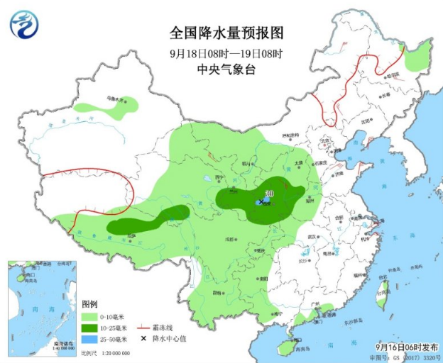 四川陕西等地中雨大雨 北方冷空气来袭降温4℃-6℃