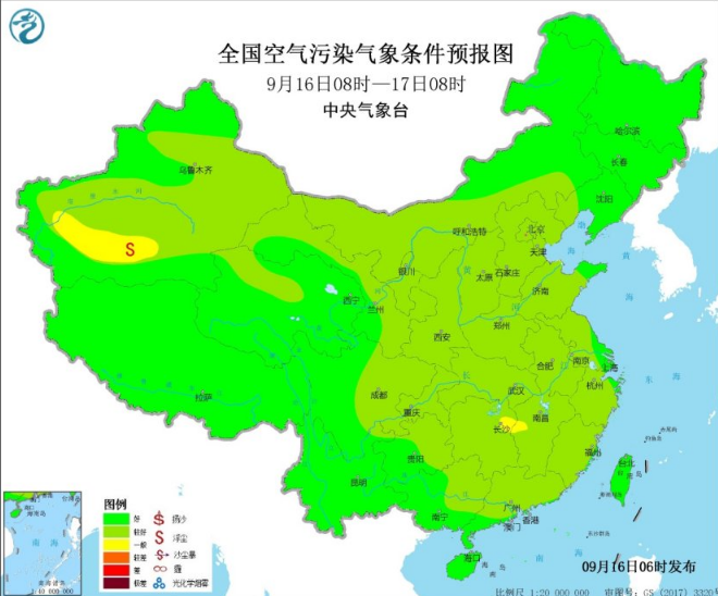 全国空气质量最新预报：大部地区以优良为主