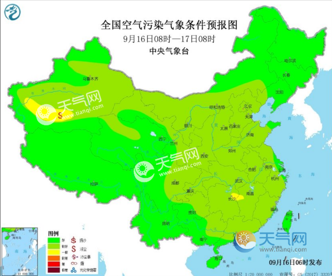 全国空气质量最新预报：大部地区以优良为主