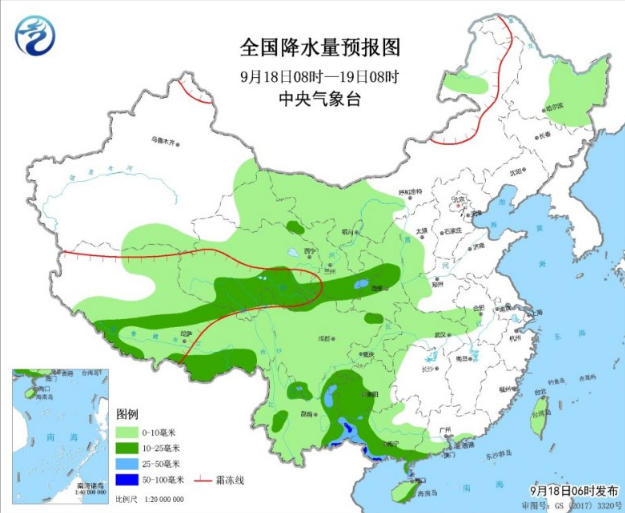华西和青藏高原中雨大雨 冷空气在北方活跃多地降温