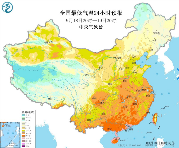 东西两路冷空气联手袭击中国 北方夏季终结南方高温消退