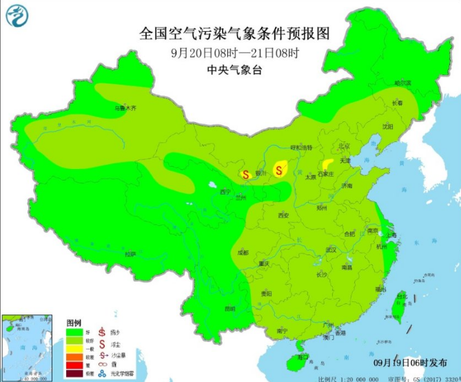 全国空气质量优良 大部地区污染扩散条件好