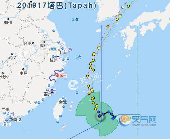 2020年17号塔巴台风最新消息 温州台风网台风路径图最新发布