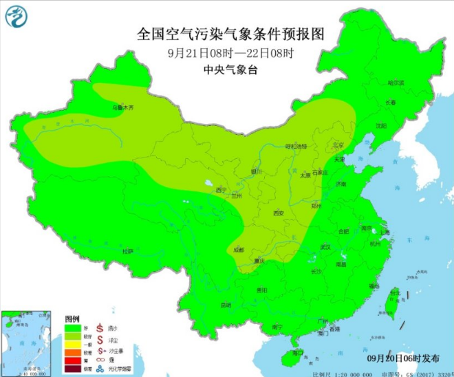 大气污染报告：未来一周扩散条件好空气质量优