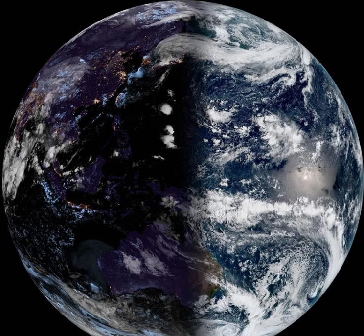 从太空看秋分节气：南北半球昼夜等分