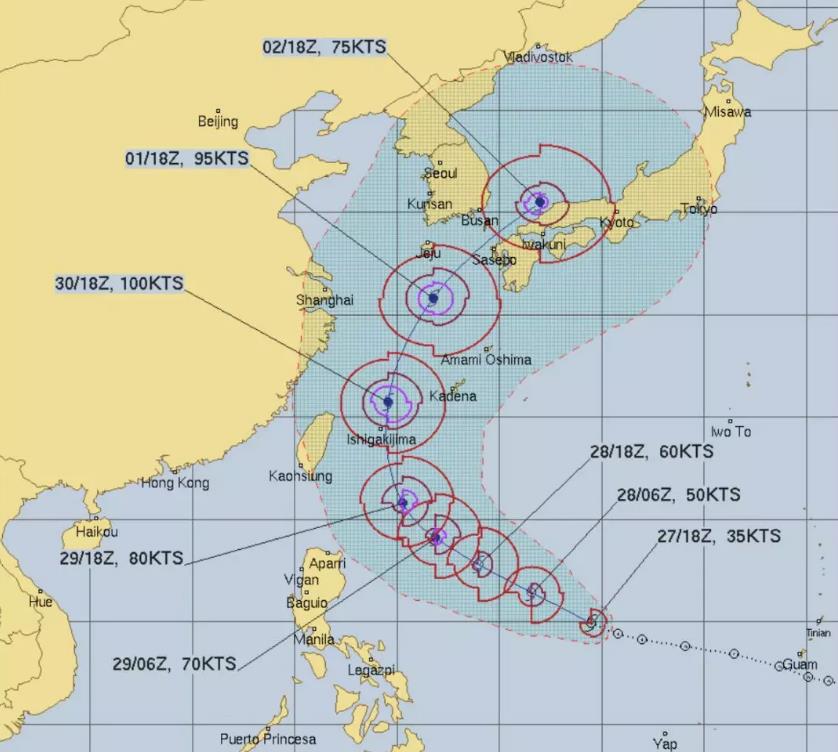 18号台风生成！米娜台风十一国庆将影响华东沿海