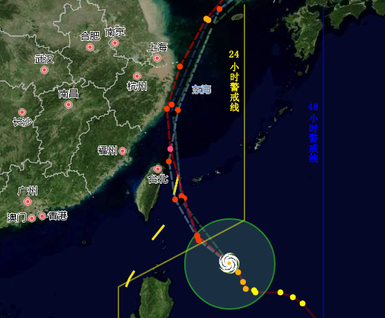 18号台风将至少影响中国6个省 江浙沪和台湾都有大暴雨
