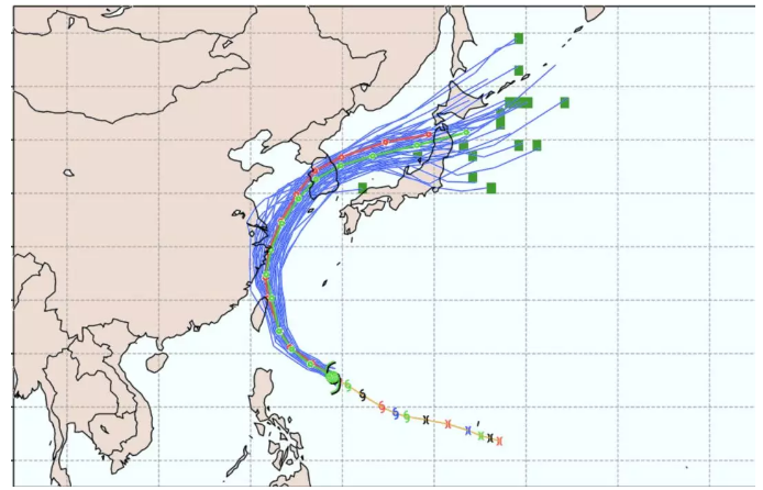 18号台风路径发生突然变化！向西调整靠近浙江上海一带