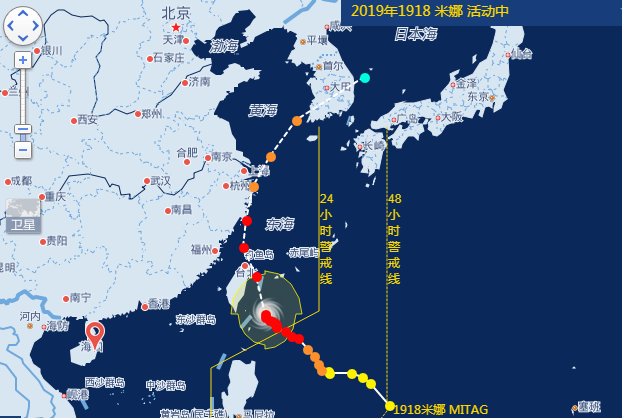 2019浙江台风实时路径最新消息 18号台风最新位置走向影响(持续更新)