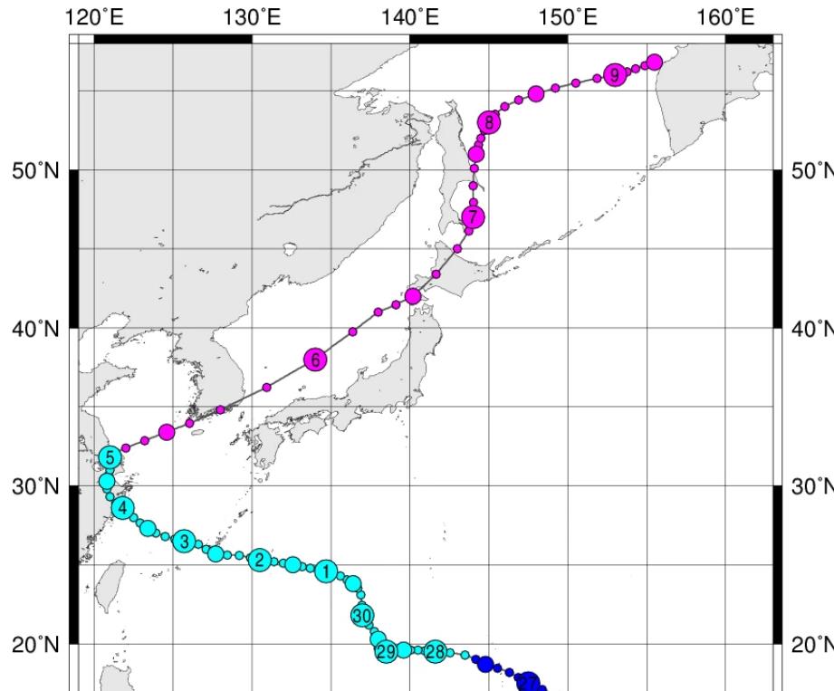 历年10月台风盘点：2019年18号台风米娜也是一个强台风