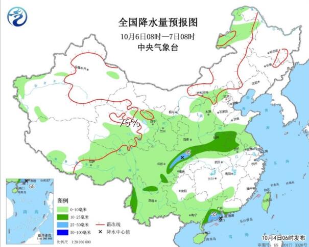 内蒙古东北地区气温骤降10℃ 西南一带持续阴雨天气