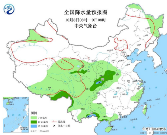 华北东北地区气温下降6℃  陕西西南地区持续阴雨天气